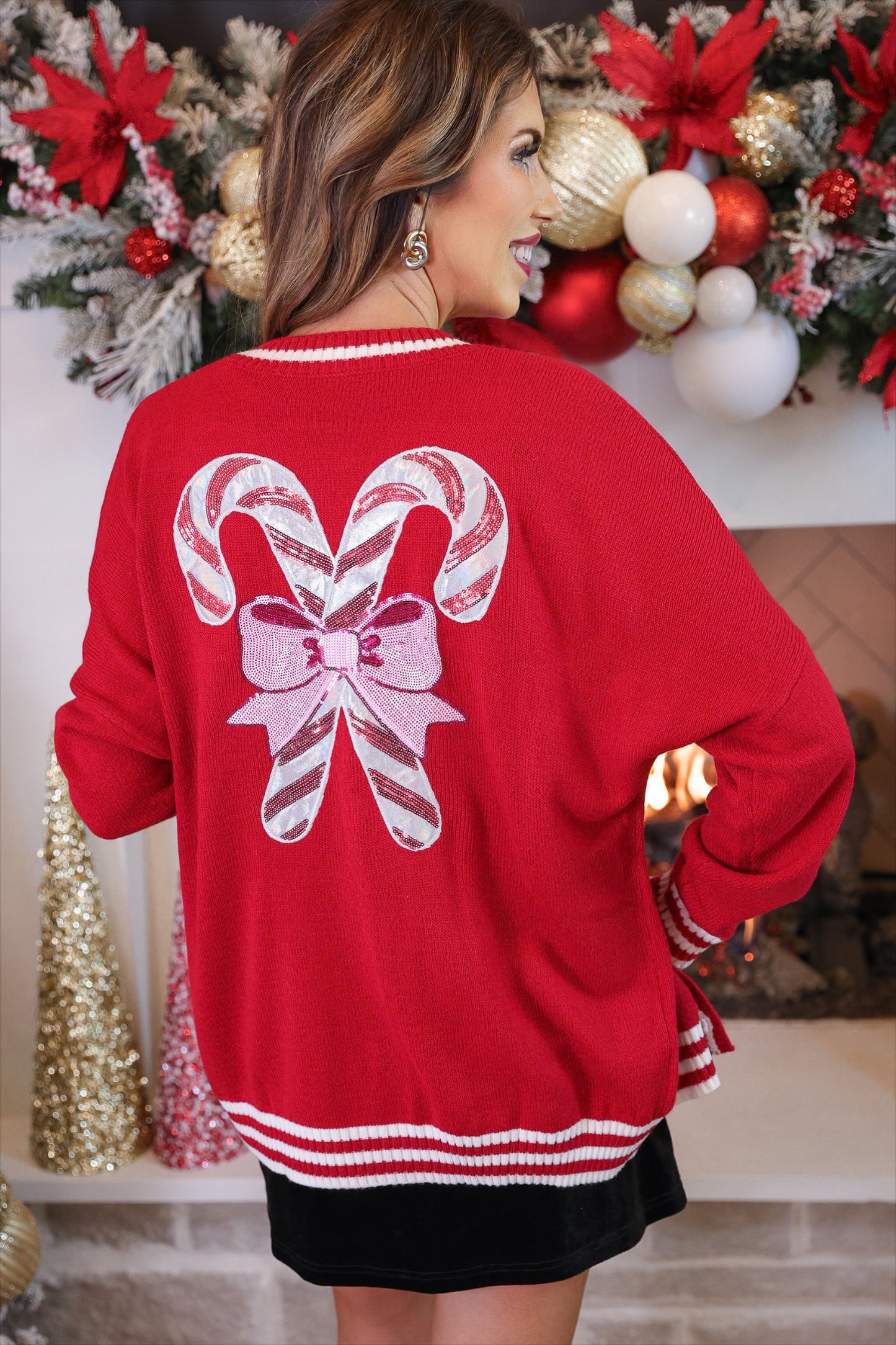 Candy Cane Relaxed Cardigan