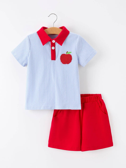 Boys Apple Polo Short Set
