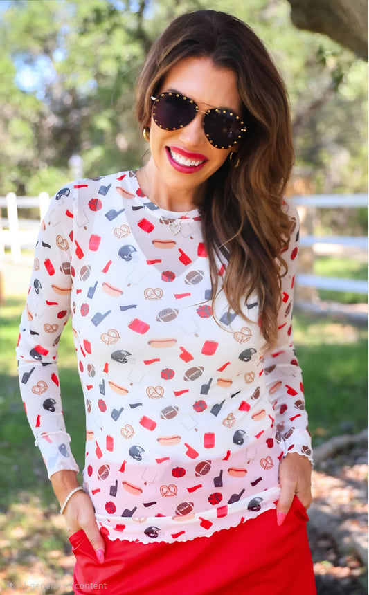 Alyssa Tailgate Mesh Top